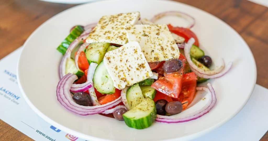 3. Horiatiki (The Authentic Greek Salad)